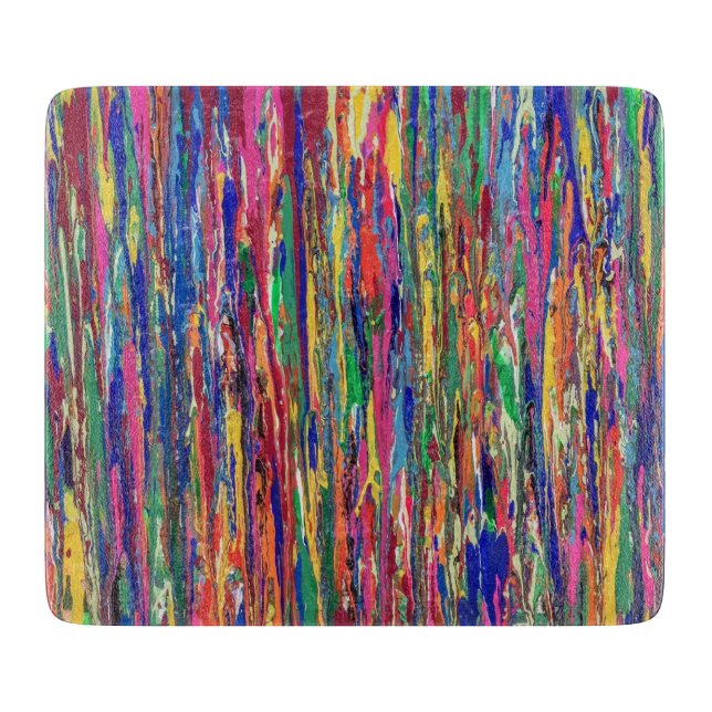 Deluge 6 x 7 Deco Glass Cutting Board (Front)
