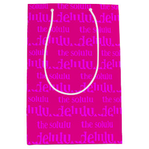 #Delulu is the Solulu Hot Pink Magenta Medium Gift Bag