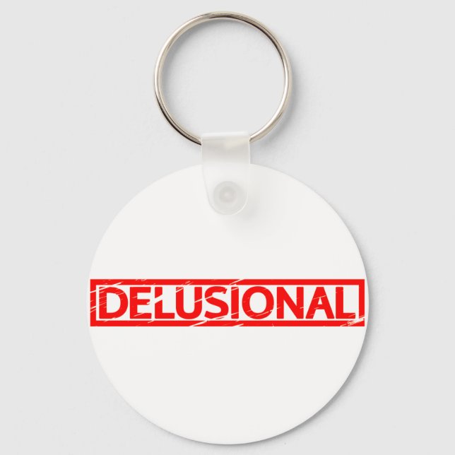 Delusional Stamp Keychain (Front)