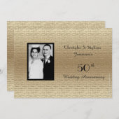 Deluxe 50th Wedding Anniversary Photo Invitation (Front/Back)