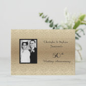 Deluxe 50th Wedding Anniversary Photo Invitation (Standing Front)