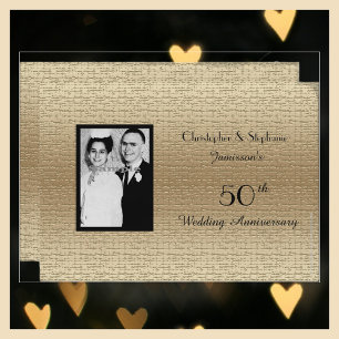 Deluxe 50th Wedding Anniversary Photo Invitation