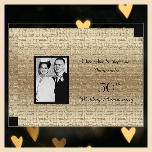 Deluxe 50th Wedding Anniversary Photo Invitation