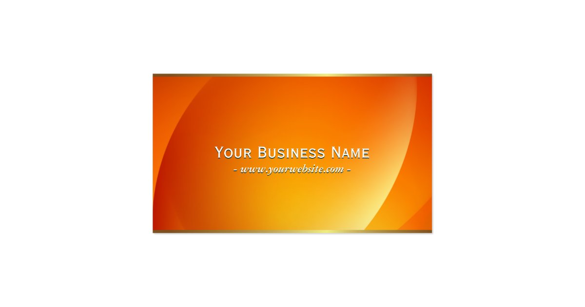 Unique 11 Business Card Orange Background