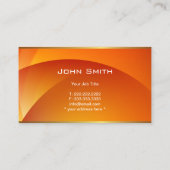 Deluxe Abstract Orange Background Business Card (Back)