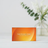 Deluxe Abstract Orange Background Business Card (Standing Front)