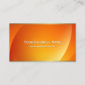 Deluxe Abstract Orange Background Business Card (Front)