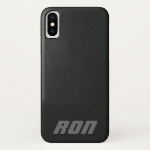 Deluxe Black Simulated Carbon Fiber iPhone X Case 