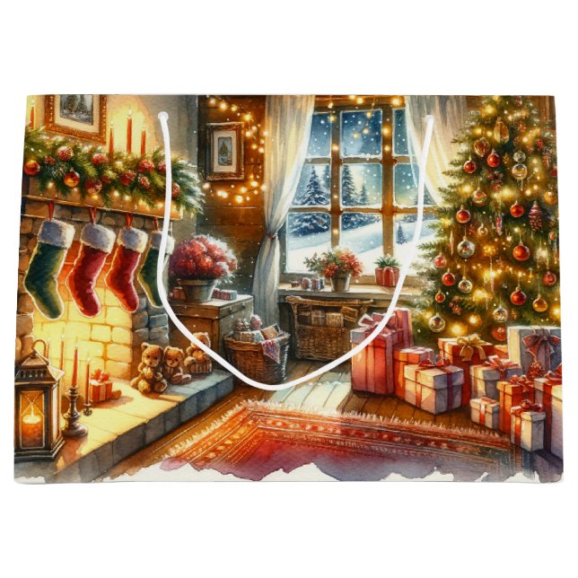  Deluxe Christmas Large Gift Bag (Front)