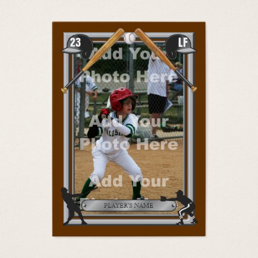 Customizable Deluxe Custom Baseball Card Business Card Template