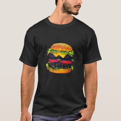 Deluxe Double Cheeseburger Meat Food  Sandymappare T_Shirt