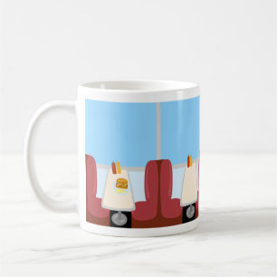 Deluxe Fifties Sock Hop Era Retro Diner Cartoon Coffee Mug