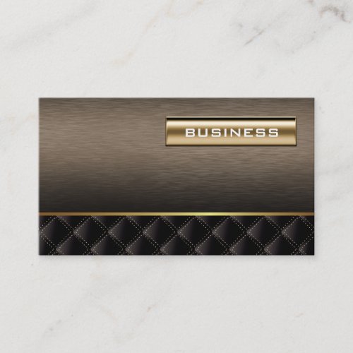Deluxe Gold &amp; Dark Wood Business Card