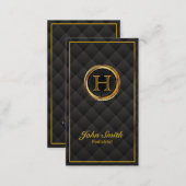 Deluxe Gold Monogram Podiatrist Business Card (Front/Back)