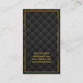 Deluxe Gold Monogram Podiatrist Business Card (Back)