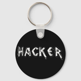 Deluxe Hacker rough font Keychain