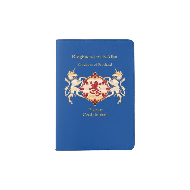 Deluxe Independent Scotland Passport Cover(blue) Holder (Front)