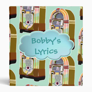Deluxe Jukebox Fun Nostalgia Art Retro Design Binder