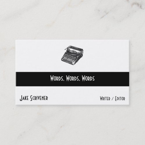 Deluxe Noiseless Retro Typewriter Business Card Templates