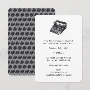 Deluxe Noiseless Retro Typewriter Invitation
