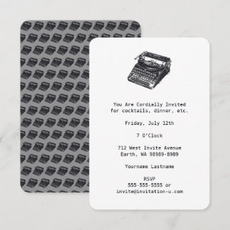 Deluxe Noiseless Retro Typewriter Invitation