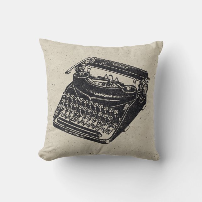 Deluxe Noiseless Typewriter Throw Pillow (Front)