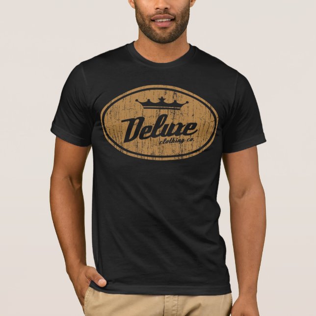 Deluxe Oval Logo (vintage gold) T-Shirt (Front)