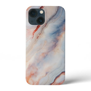 Deluxe Pink Gray Marble AI Art iPhone 13 Mini Case