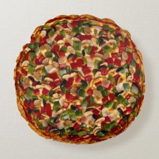 Deluxe Pizza Round Pillow