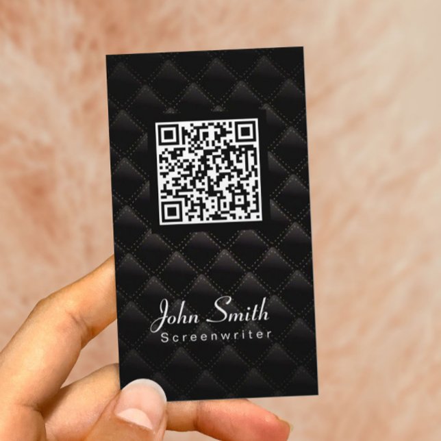 Deluxe QR Code Screenwriter Business Card (Creator Uploaded)