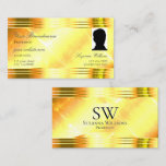 deluxe shimmery yellow gold borders monogram photo business card r52d08522ff1b4a65aae4cd64b6e10d7a tcvct 152