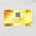 Deluxe Shimmery Yellow Gold Borders with QR Code Business Card | Zazzle
