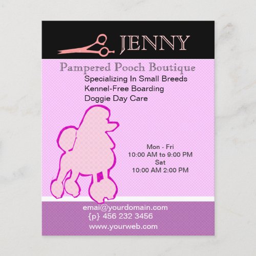 Deluxe Small Breeds Kennel Doggie Day Care Flyer