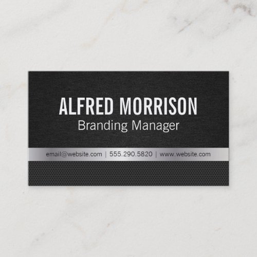 Deluxe  texture  silver  carbon business card