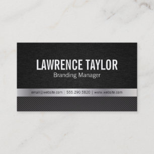 Deluxe   texture / silver / stripes business card
