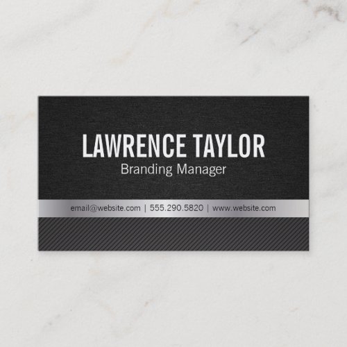 Deluxe  texture  silver  stripes business card