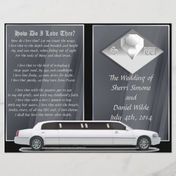 Deluxe Wedding Program (bi-fold Design) by Churchsupplies at Zazzle