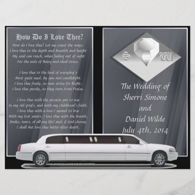 Deluxe Wedding Program (Bi-fold Design) (Front)