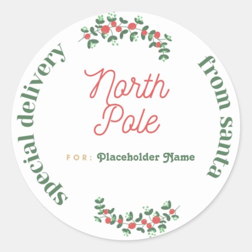 Delviery Kraft Sticker from the North Pole