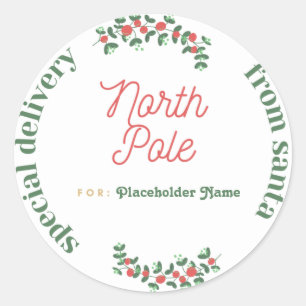 Delviery Kraft Sticker from the North Pole.
