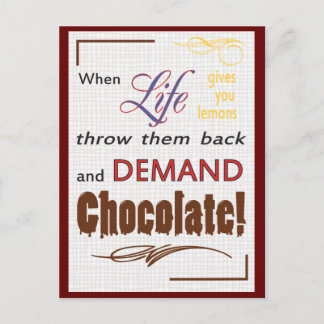 Demand Chocolate Postcard