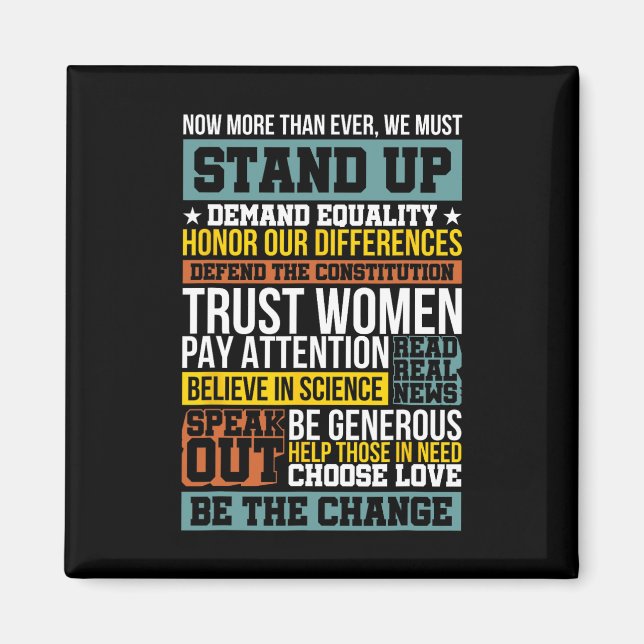 Demand Equality Defend The Constitution Believe In Magnet (Front)