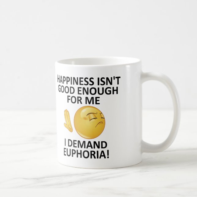 Demand Euphoria Funny Mug or Travel Mug (Right)