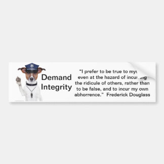 Demand Integrity bumber sticker