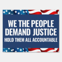 Demand Justice | Yard Sign | Blue