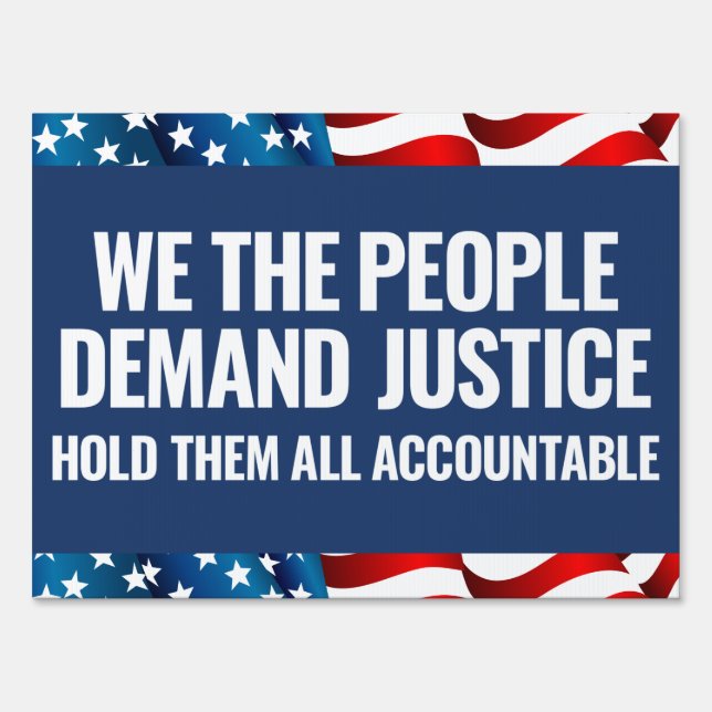 Demand Justice | Yard Sign | Blue (Front)
