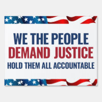 Demand Justice | Yard Sign | White