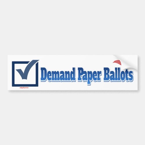 Demand Paper Ballots Bumper Sticker