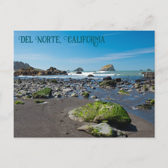 DeMartin Beach Del Norte California Postcard (Front)