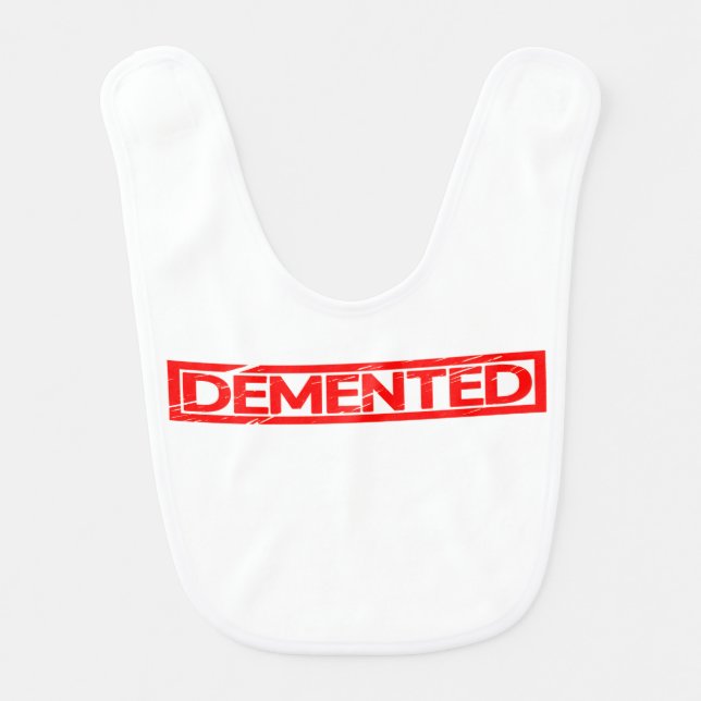 Demented Stamp Baby Bib (Front)